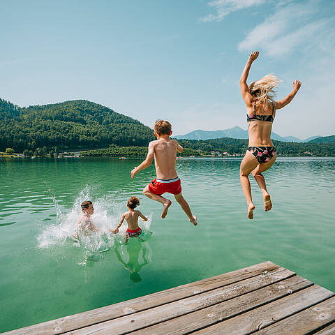 Baden in der Region Klopeiner See