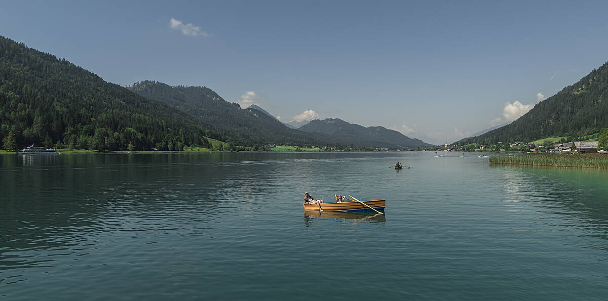 Picknick am Weissensee am Boot