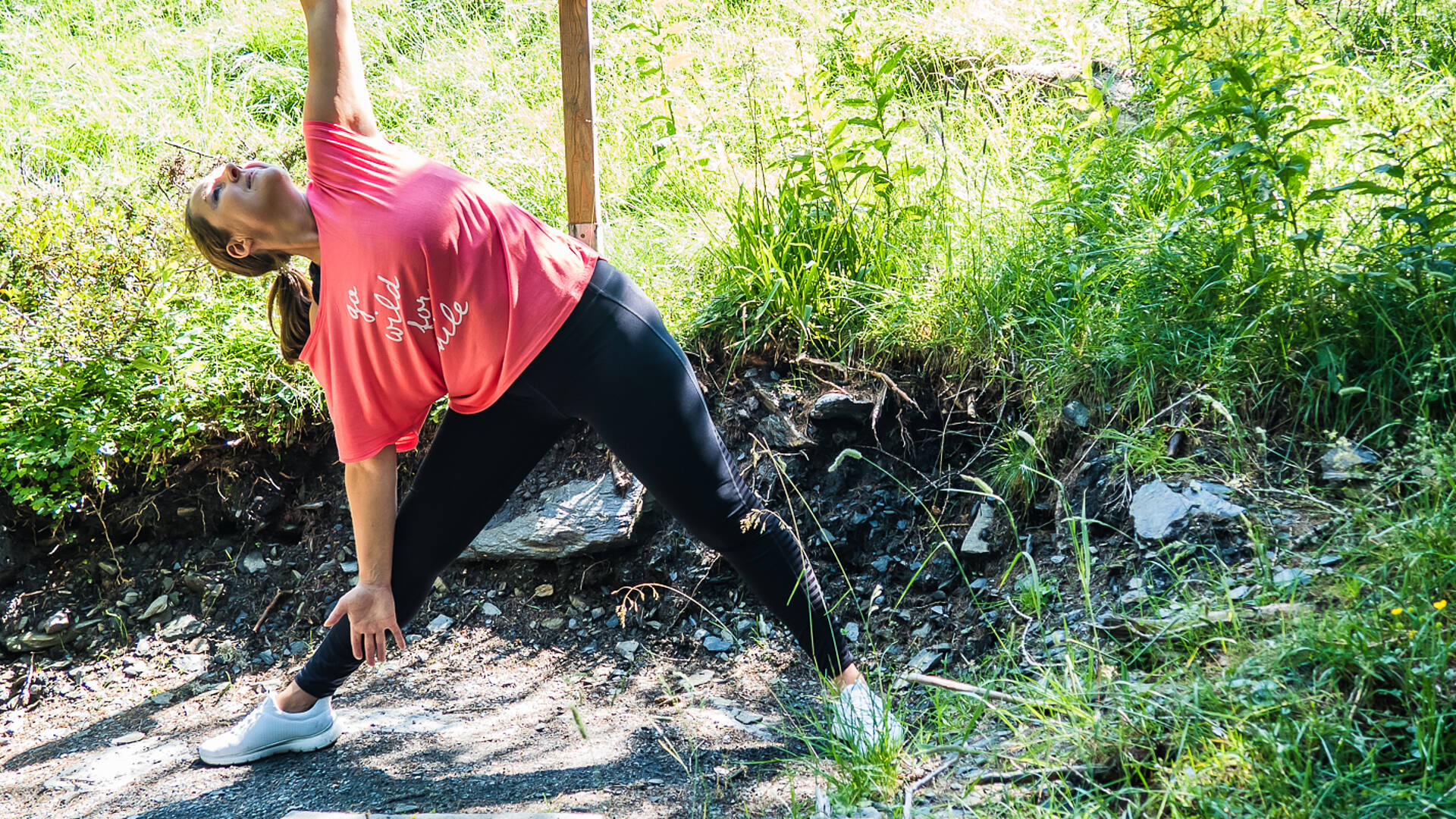 Mountain Yoga Trail Asana Dreieck