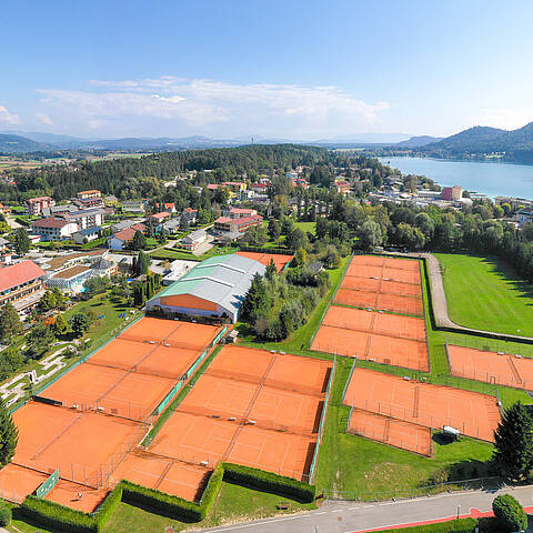 Tennis im Hotel Mori am Klopeiner See_Luftaufnahme