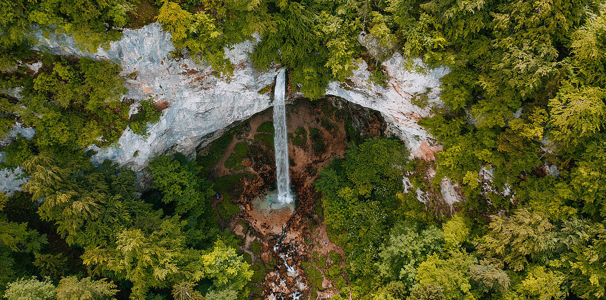 Wildensteiner Wasserfall Luftbild