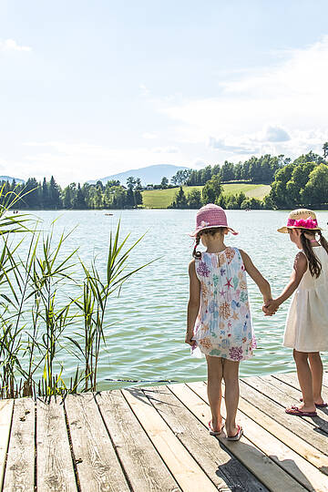 Kinder am Steg am Maltschacher See