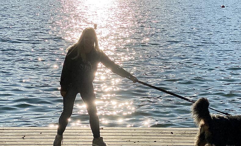 Am Woerthersee mit dem Hund unterwegs