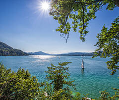 Wörthersee mit Segelbooten
