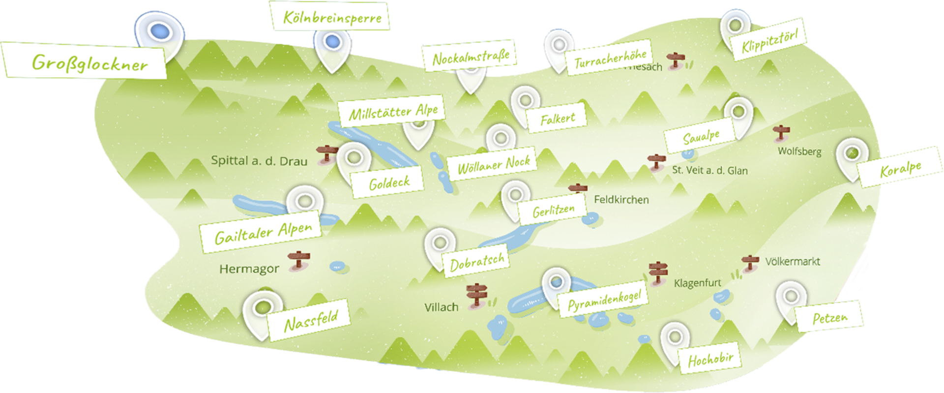 Kärntner Berge in 360 Grad