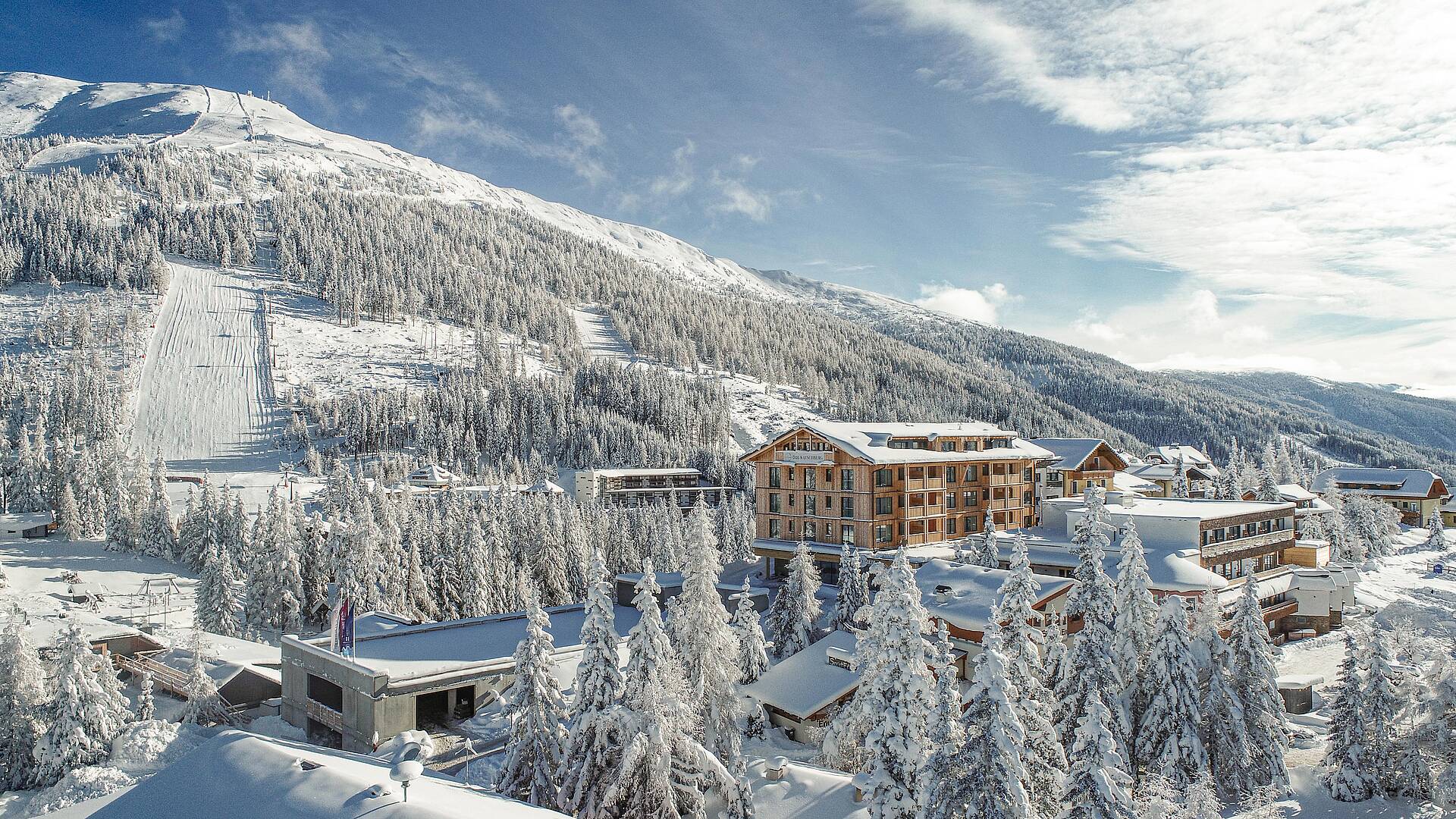 Hotelansicht im Winter von "Das Katschberg"