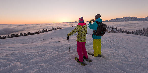 Schneeschuhandern Naturpark Dobratsch_Region Villach