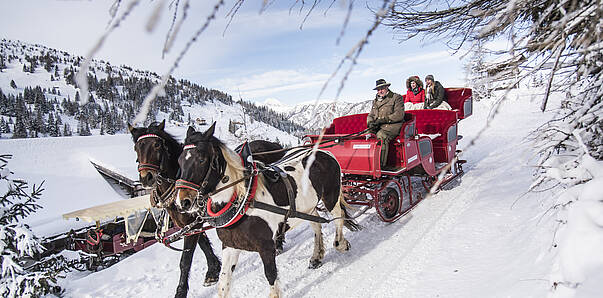 Romantische Pferdeschlittenfahrt am Katschberg