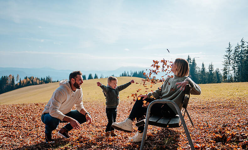 Herbst Familie Spanziergang Herbst Familie Spanziergang