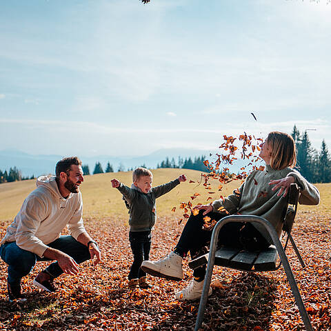 Herbst Familie Spanziergang Herbst Familie Spanziergang