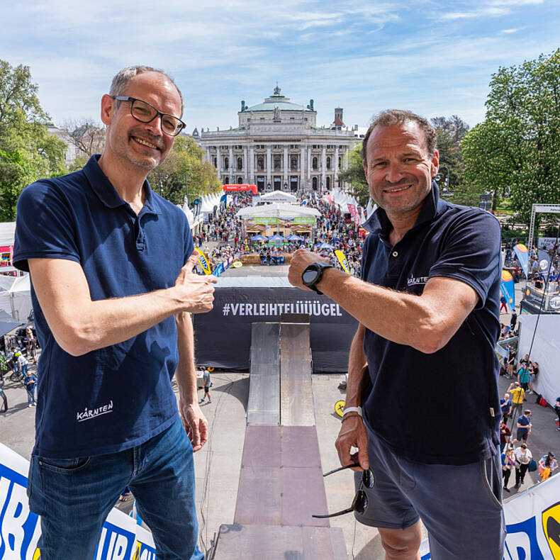 Radfruehling in Wien_ARGUS Bike Festival_Klaus Ehrenbrandtner und Paco Wrolich