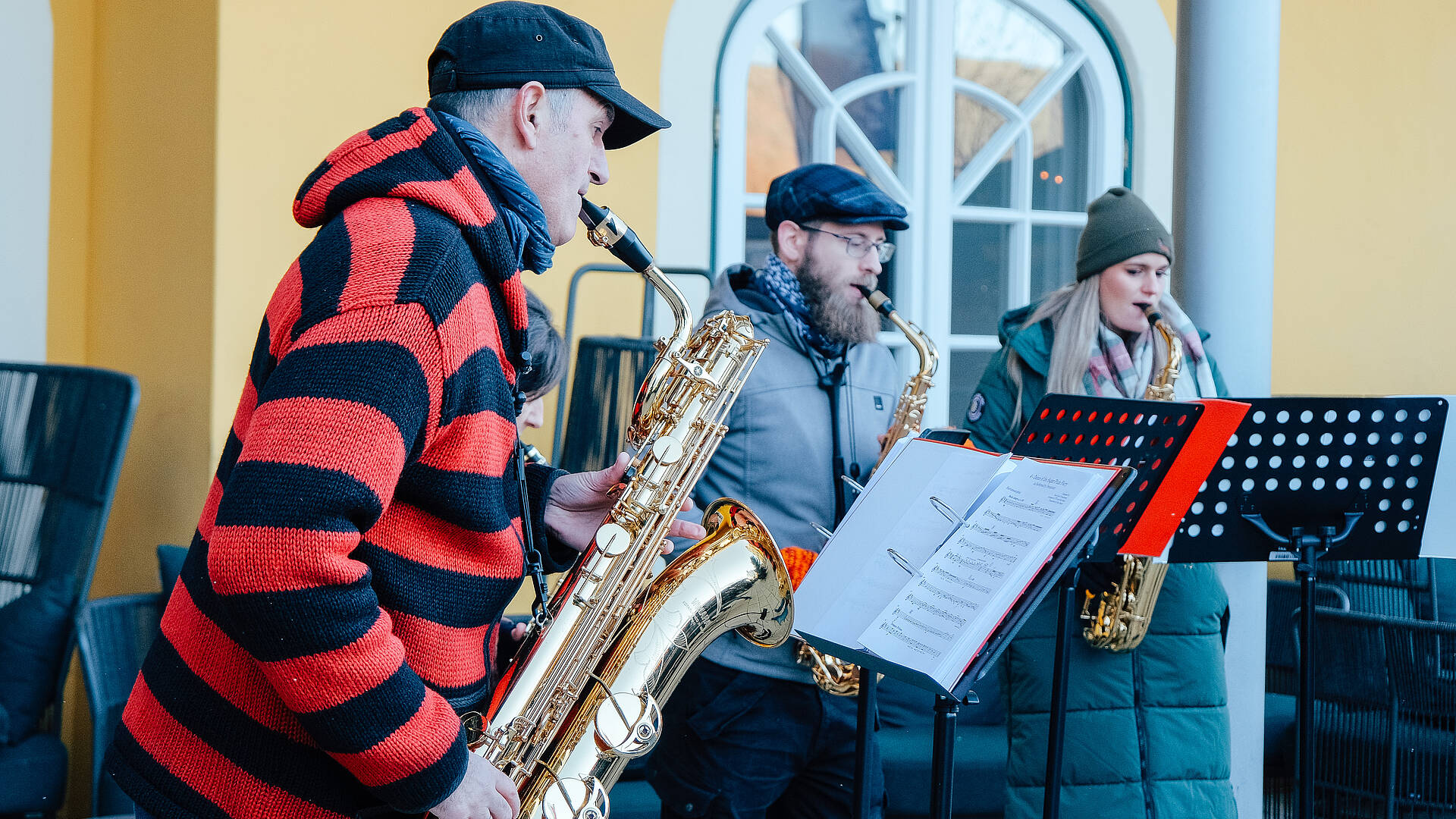 Musiker beim Veldener Advent