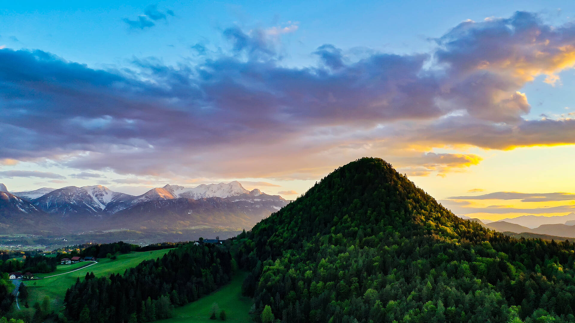 Blick auf den Kathreinkogel in Schiefling