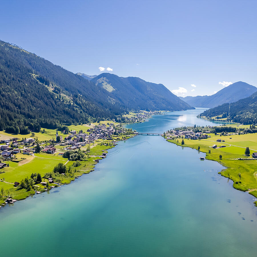Blick auf den traumhaft schönen Weissensee