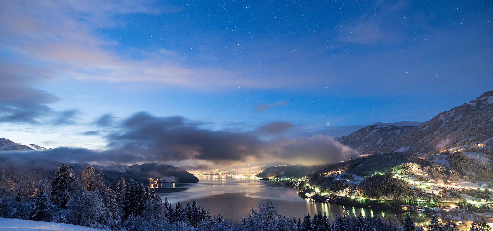 Winterpanorama am Millstaetter See