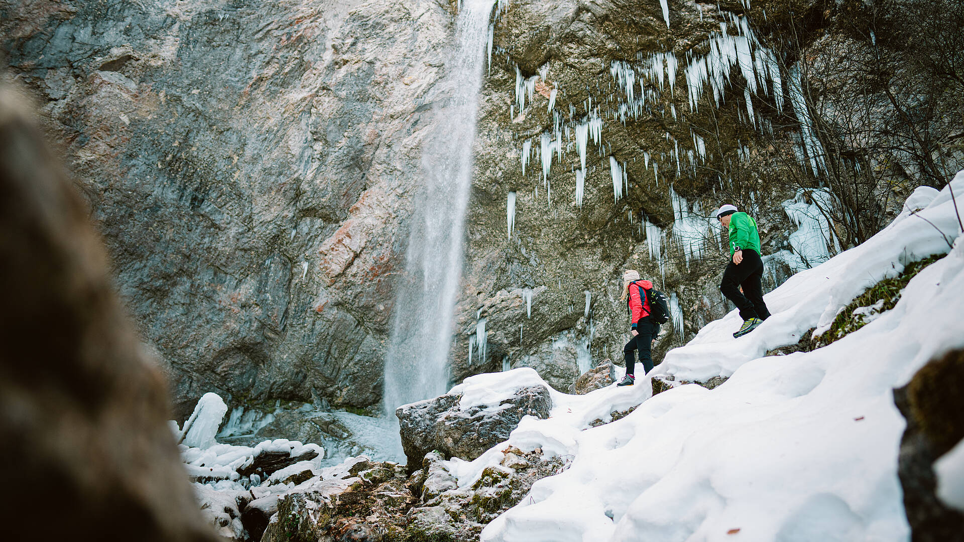 Wildensteiner Wasserfall Winter 2022 Winterwandern