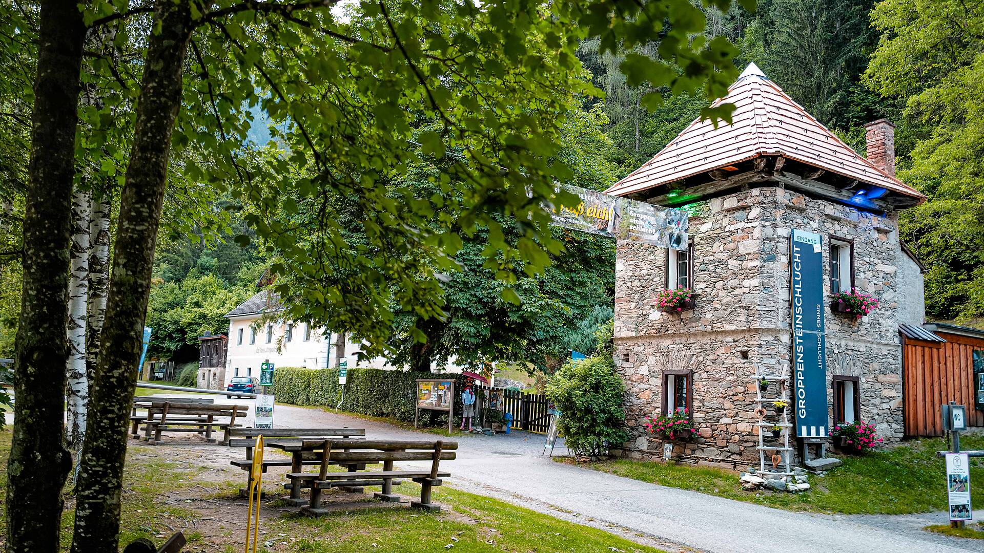 Mautturm beim Eingang in die Groppensteinschlucht
