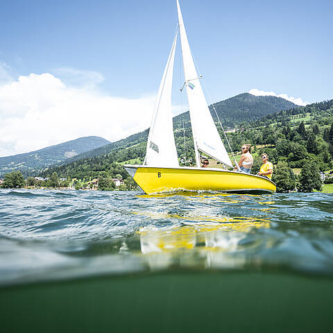 Mit dem Segelboot am Brennsee unterwegs