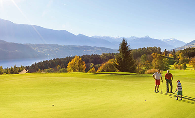 Golfen auf den tollen Grünanlagen in Kärnten
