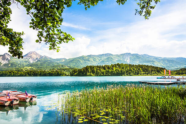 Boote am Faaker See in der Region Villach 