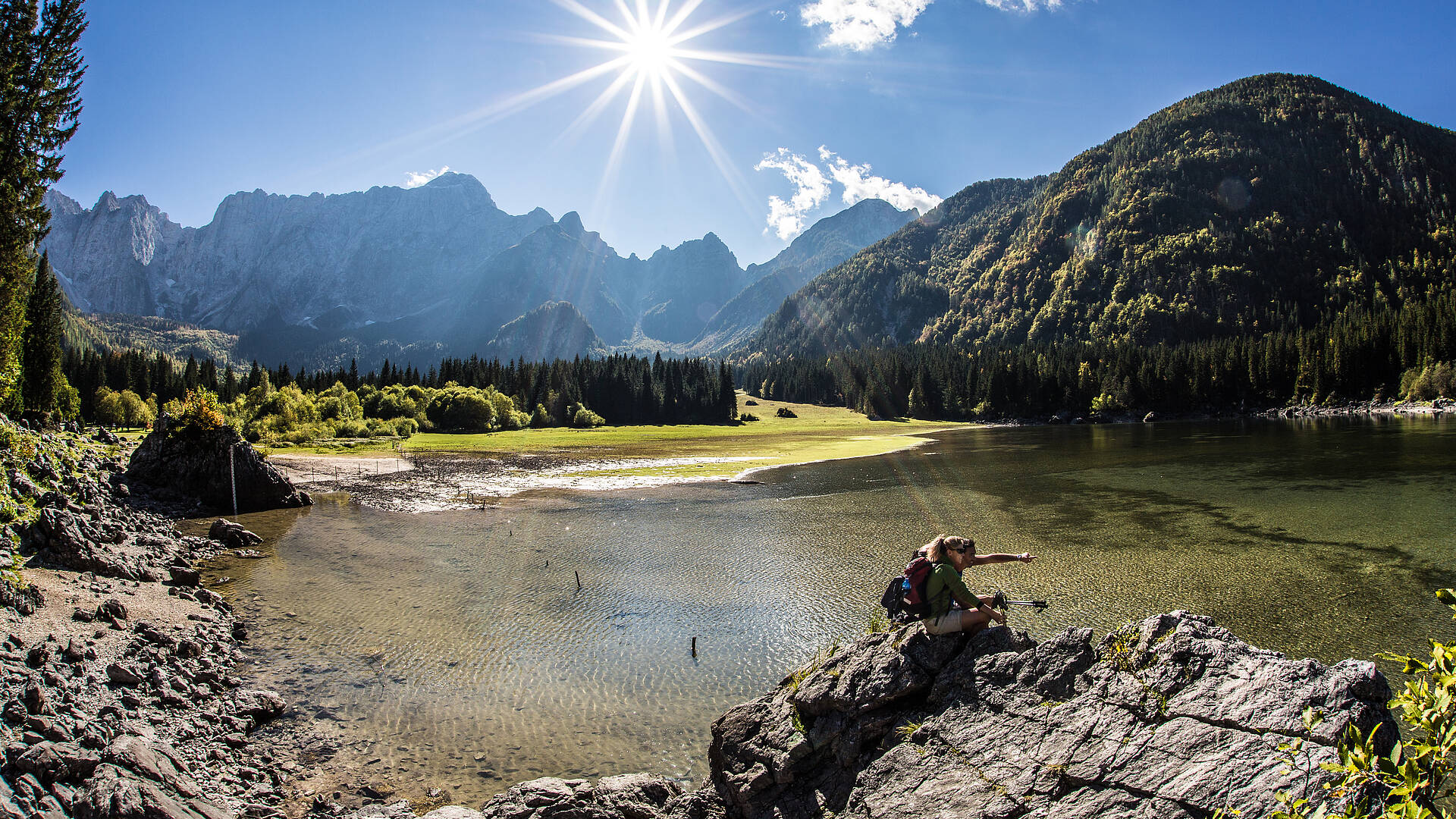 Blick zu den Weissenfelser Seen