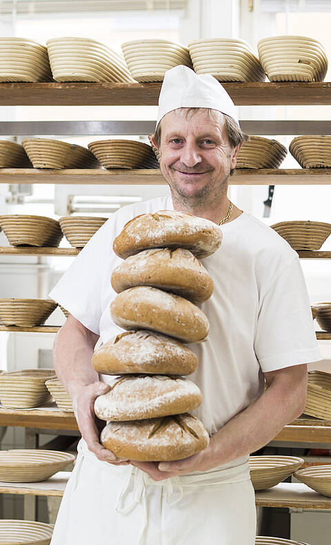 Brotbacken in der Bäckerei Matitz 