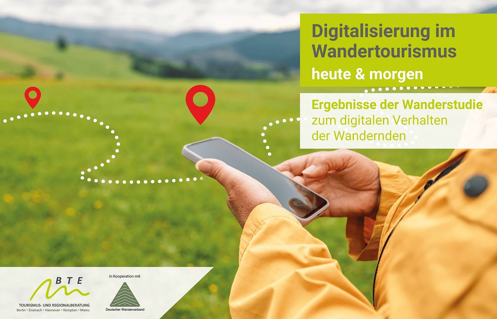 Im Zuge der Digitalisierung ganz einfach am Handy die Wanderroute planen.