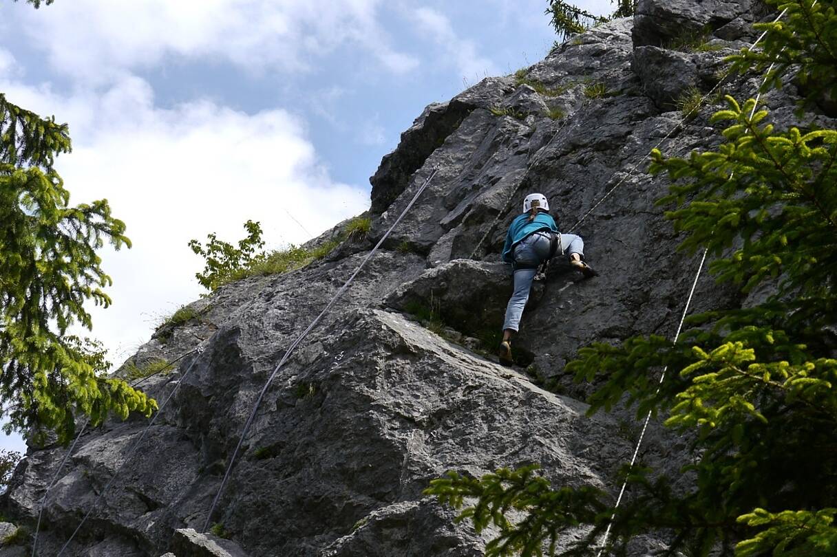 Schnupperklettern mit der Alpinschule Highlife am Kanzianiberg