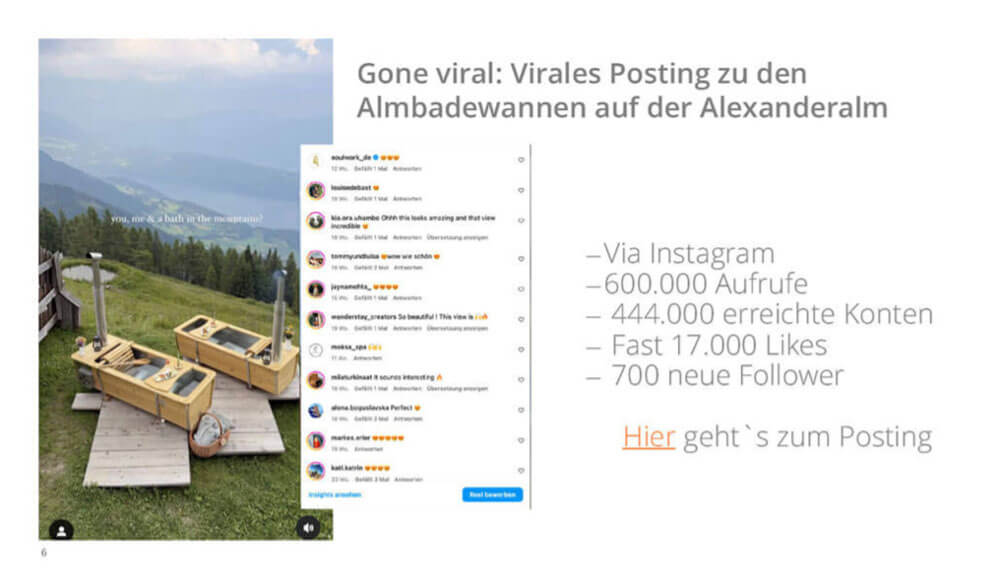 Almbadewannen auf der Alexanderalm