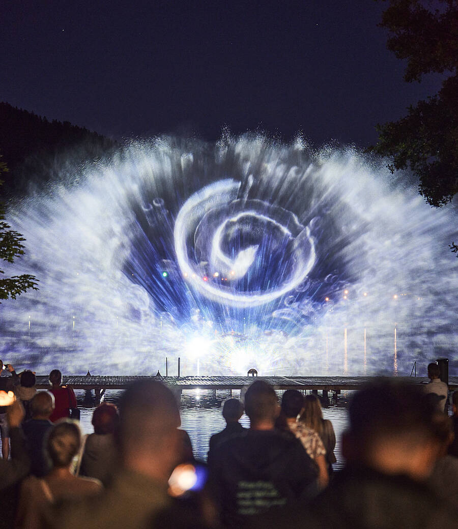Wasser Multimediashow am Klopeiner See