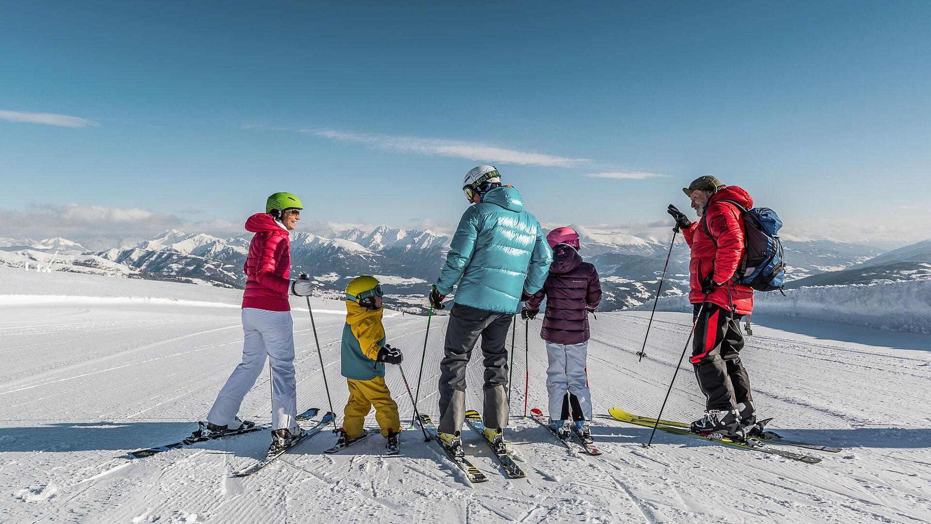 Skifahren mit der Familie in der Region Katschberg-Rennweg