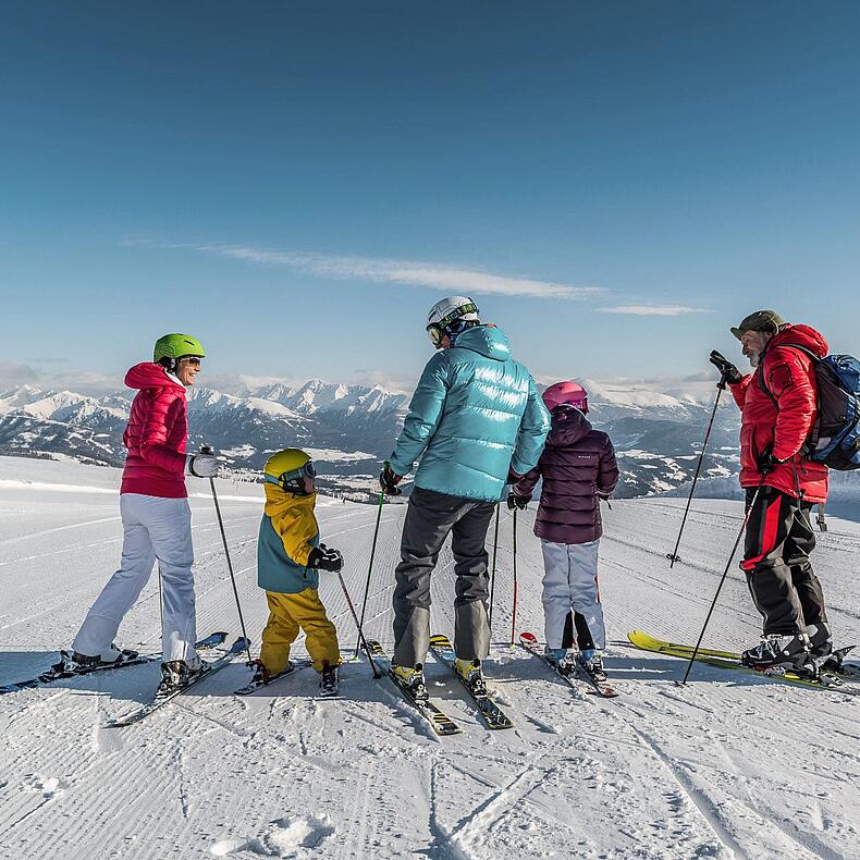 Skifahren mit der Familie in der Region Katschberg-Rennweg